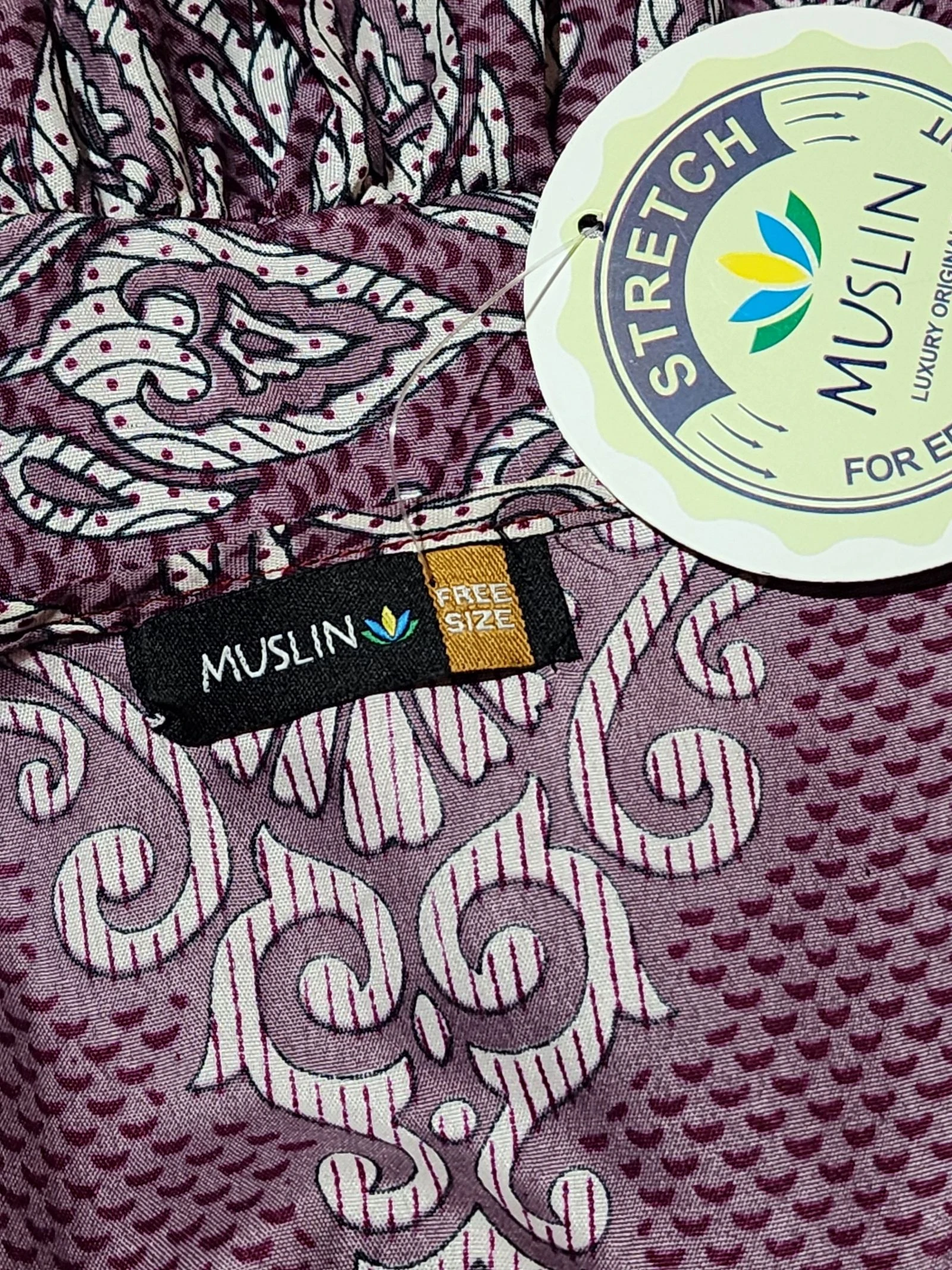Lang bedrukt Doho-jurk maat M/L - Muslin – photo 6